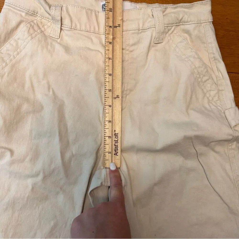 RSQ Jeans Tilly's Carpenter Pants‎ Beige Cargo Size 27 Stretch Pockets Utility